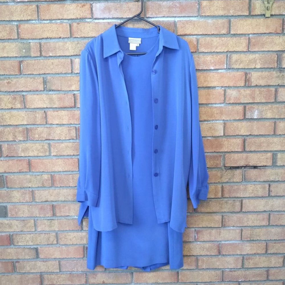 Pretty Vintage Silk Dress with Long Sleeve